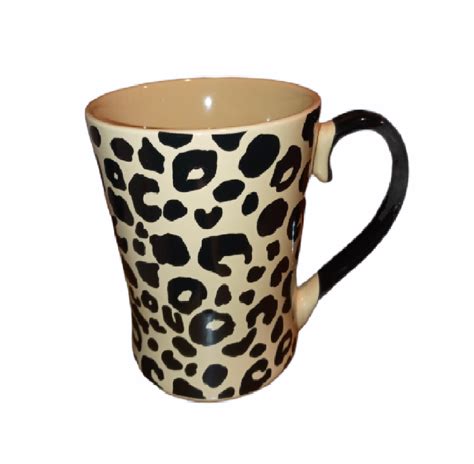 cheetah print coffee cup